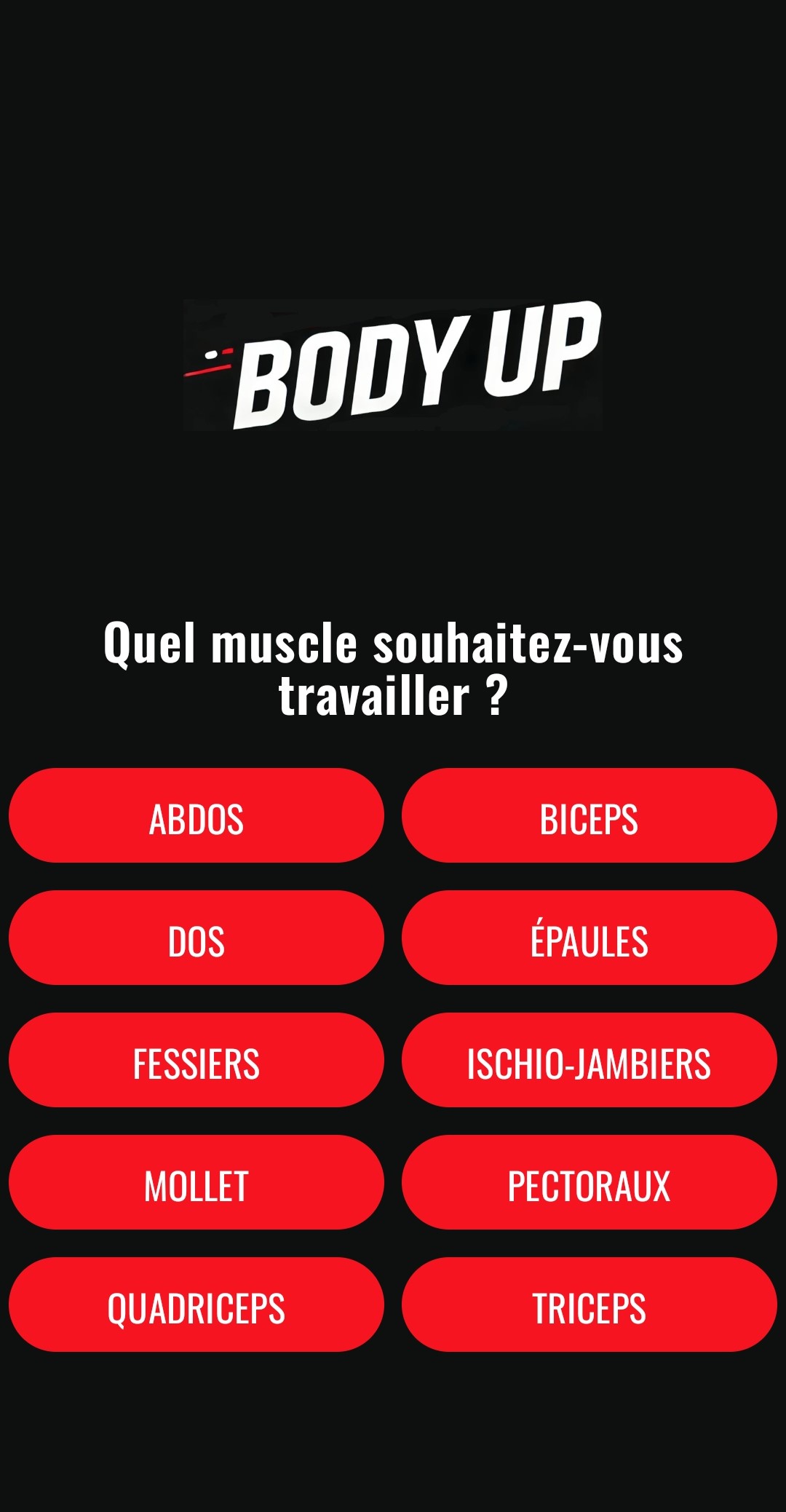 Liste des muscles
